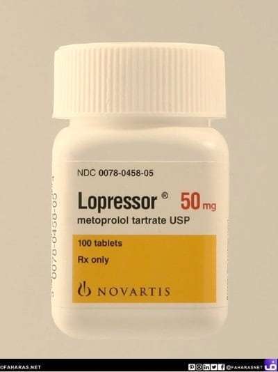 شكل إحدى علب دواء ميتوبرولول (لوبريسور)