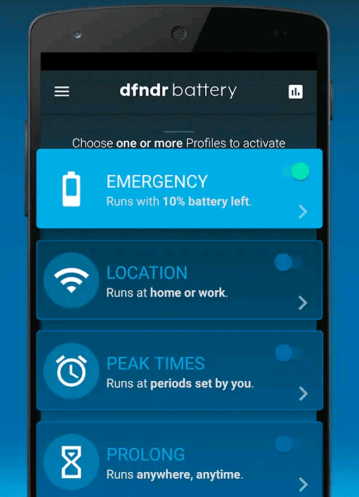 برنامج Dfndr أفضل التطبيقات للحفاظ على البطارية