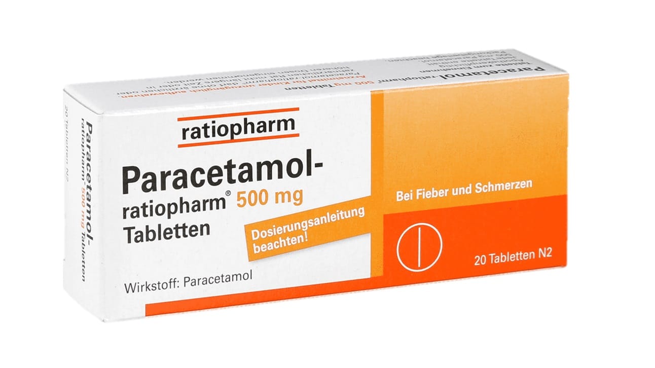 إحدى علب دواء الباراسيتامول الذي يستخدم لتخفيف أعراض ارتجاج المخ