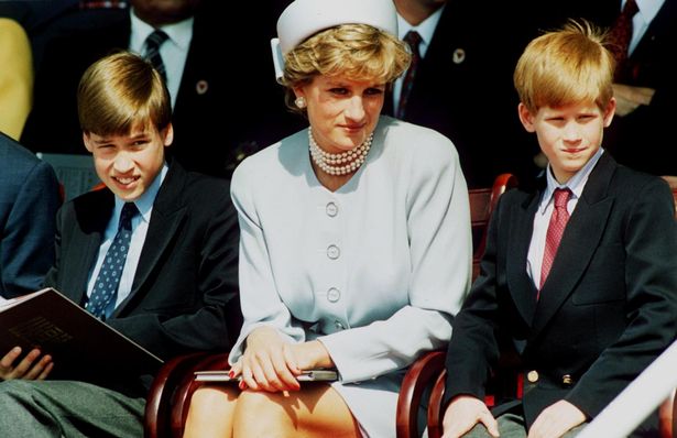 الأميرة ديانا مع ابنيها ويليام وهاري- الصورة من موقع --ميرور