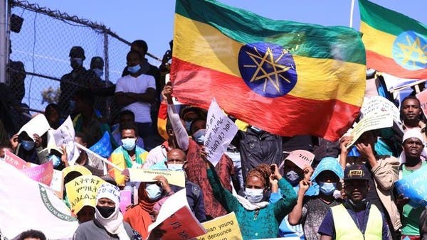 متظاهرون ينددون بواشنطن في أديس أبابا ويؤيدون الحكومة