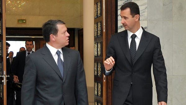 العاهل الأردني يتلقى اتصالاً هاتفياً من الرئيس السوري بشار الأسد