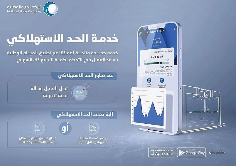 شركة المياه الوطنية تطلق تطبيقها الجديد على الهواتف الذكية