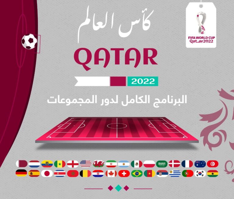 جدول مواعيد مباريات كأس العالم الجولة الاولى 2022 وتردد القنوات المجانية الناقلة