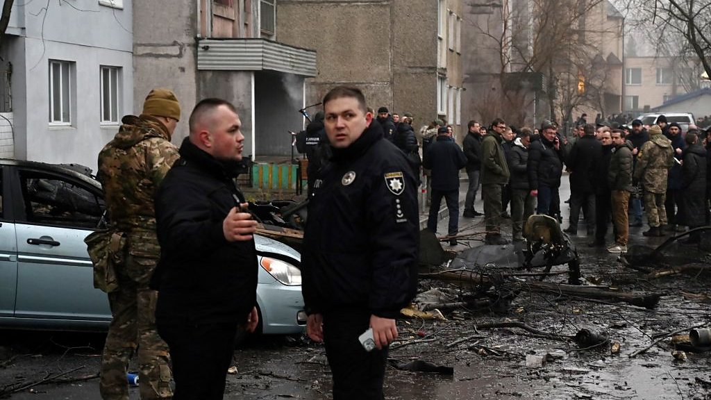 صور مقتل وزير الداخلية الاوكراني اليوم