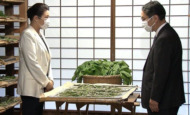 الإمبراطورة اليابانية ماساكو تحضر طقوس تربية دودة القز- الصورة من موقع New my royals