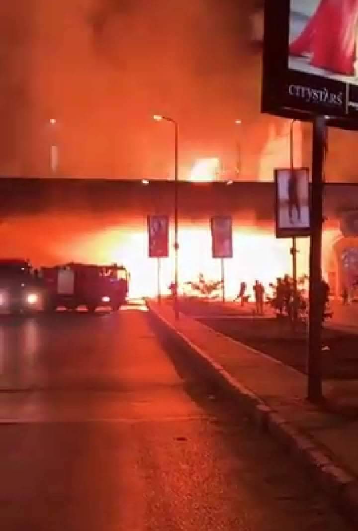 حريق كوبري مدينة نصر